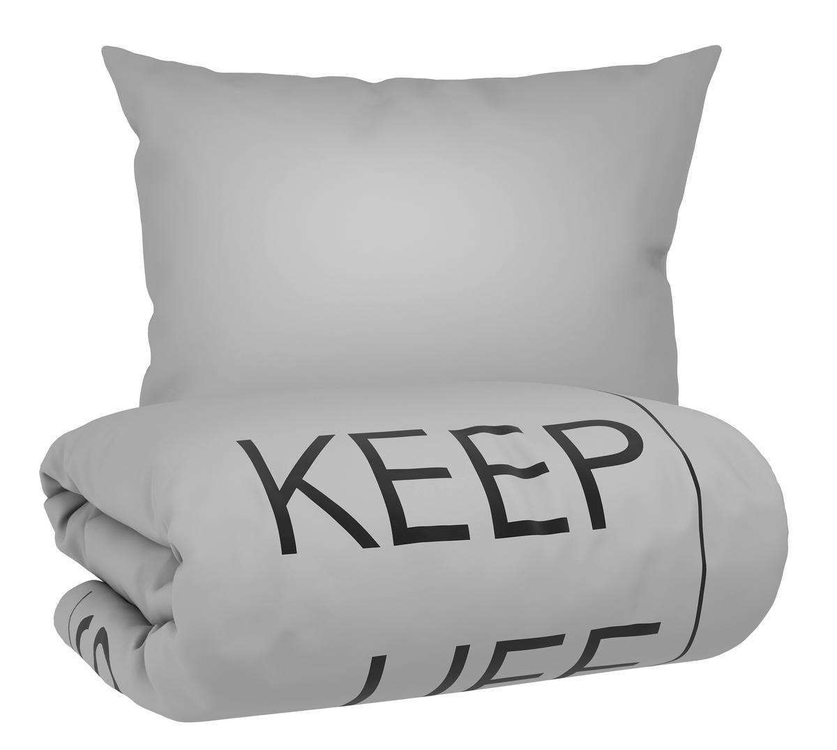 POSTEĽNÁ BIELIZEŇ KEEP LIFE - sivá, textil (140/200cm) - Mömax