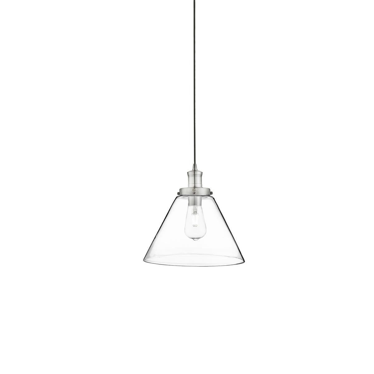 Hängeleuchte 3228ss Pyramid  Pendant - Klar/Silberfarben, Basics, Glas/Metall (29/28cm)