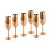 Sektglas 6er-set Je Ca. 250 Ml - Kupferfarben, Trend, Metall (22,5cm) - Echtwerk