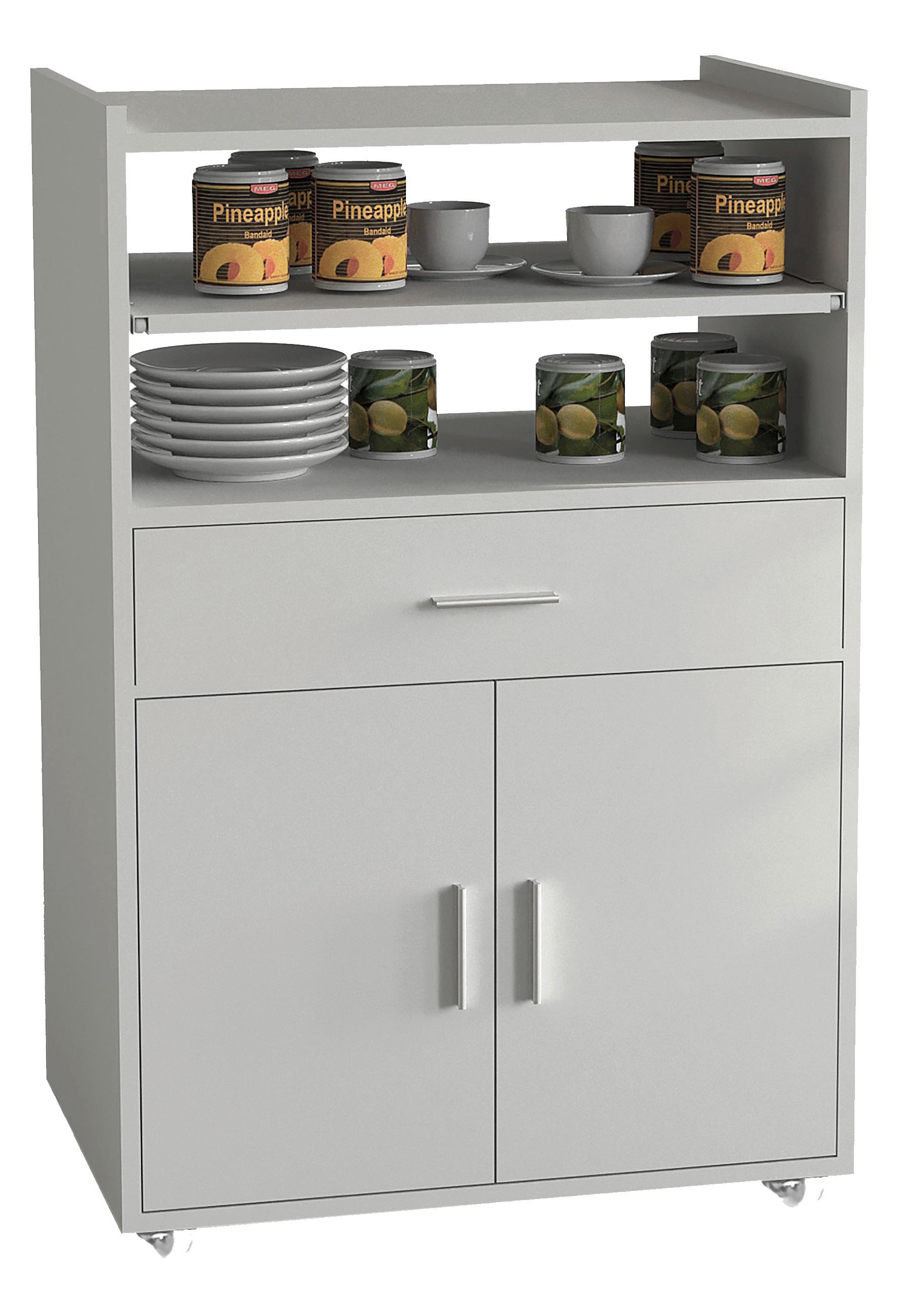 Servierwagen Kiola Weiß B: 59 Cm