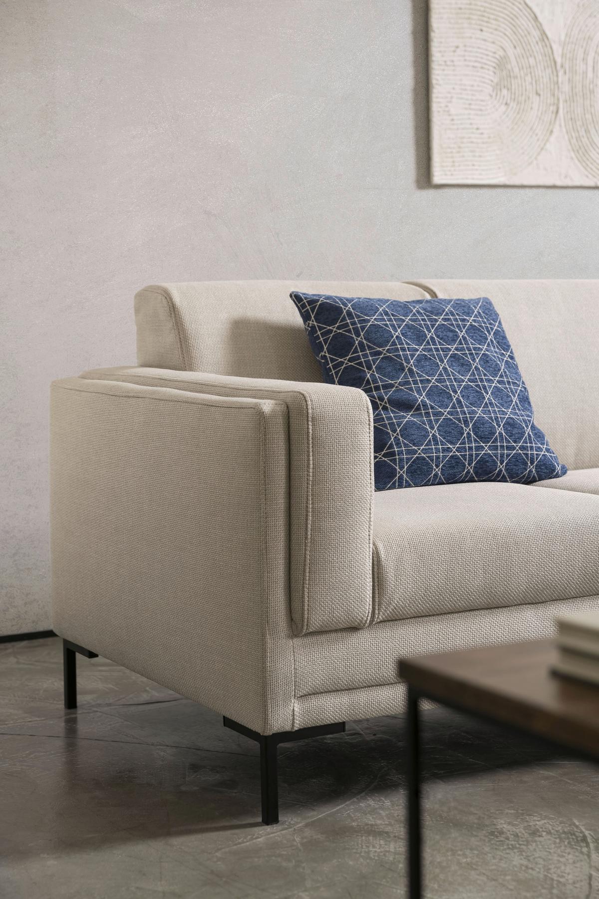 Ecksofa Looks Vii - Beige/Schwarz, Design, Textil (214/146cm) - LOOKS by W.Joop