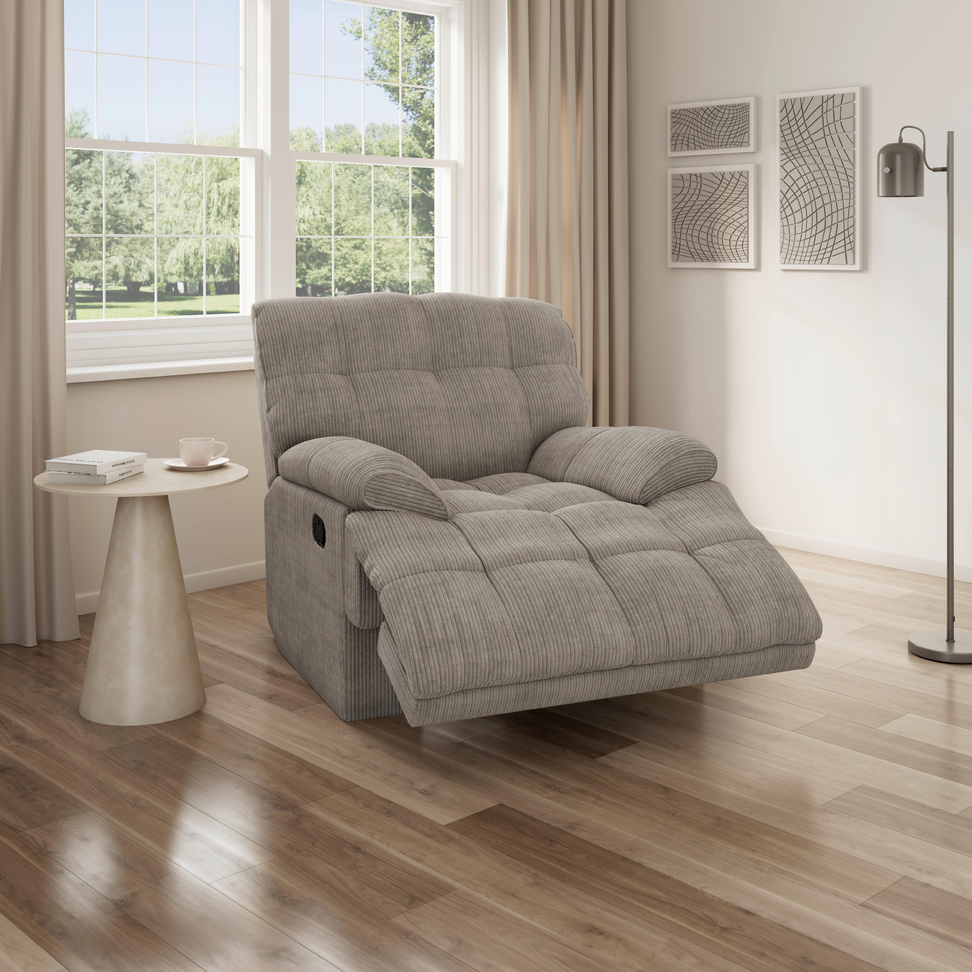 Relaxačné kreslo NATALIE, sivá - čierna/sivá, Modern, kov/drevo (98/94/106cm) - Bessagi Home