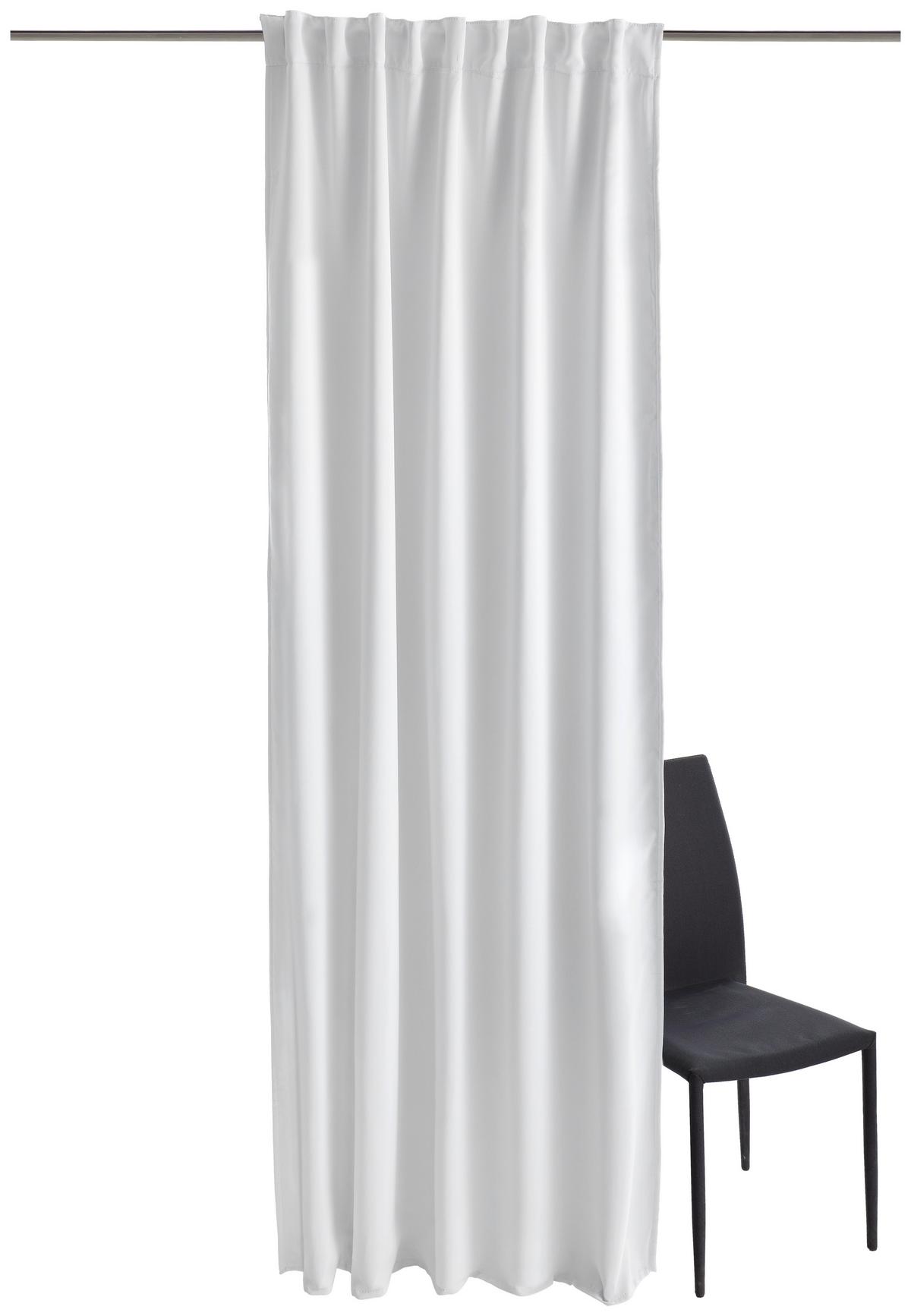 Lärmschutzvorhang Weiß B: 135 Cm - Weiß, KONVENTIONELL, Textil (135/245cm)