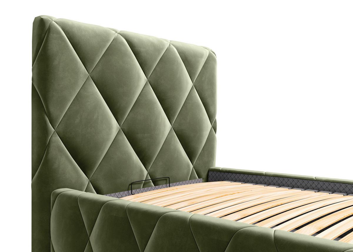 Polsterbett Trivio 100x200 cm Olivgrün - Olivgrün, MODERN, Holz/Holzwerkstoff (100/200cm) - MID.YOU