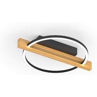 LED-Deckenleuchte Nero Schwarz L: 39 cm - Natur, Holz (39/30/7.5cm)