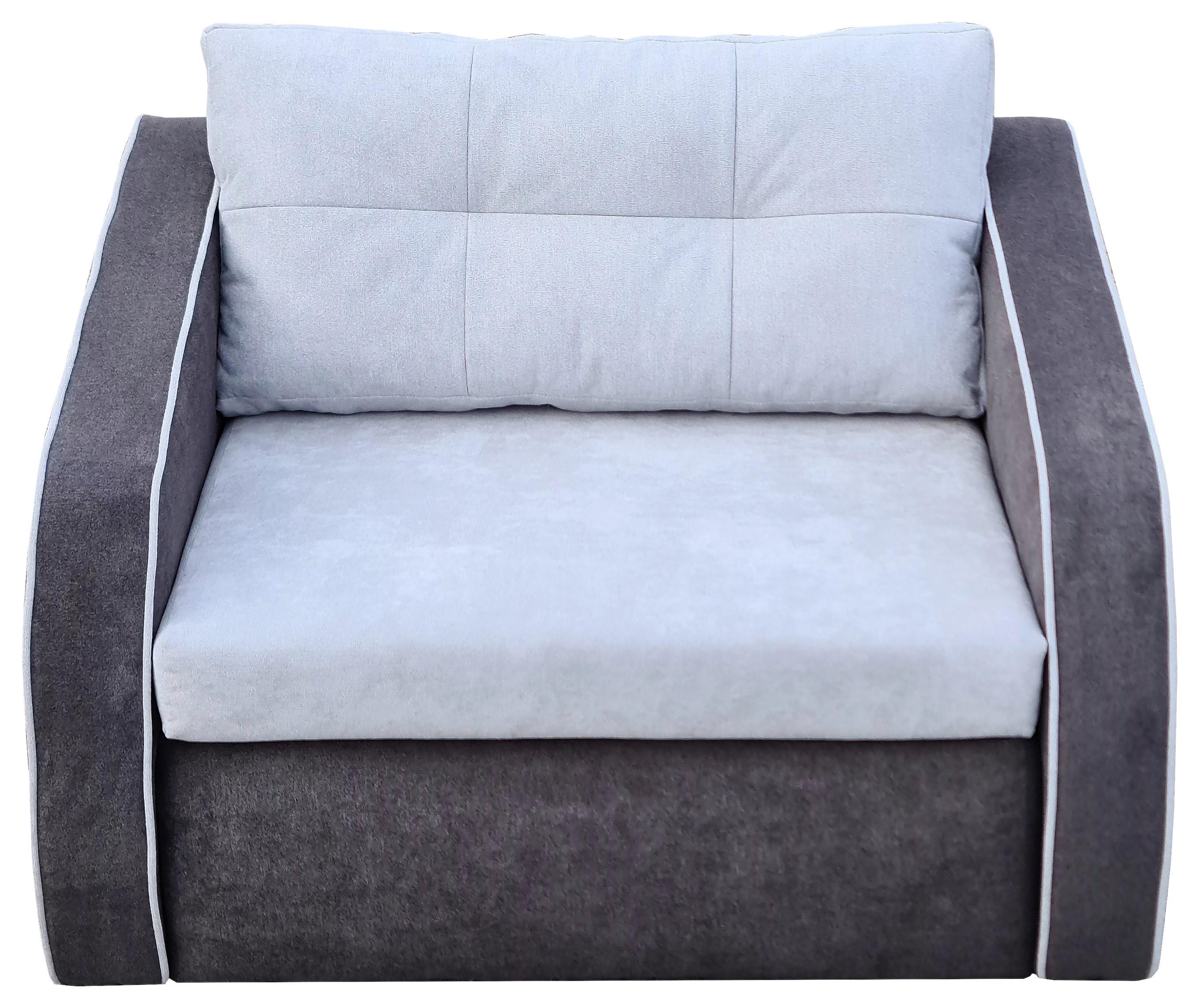 Fotel Cordoba - világosszürke/sötétszürke, Romantik / Landhaus (115/75/93cm)