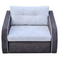 Fotel Cordoba - világosszürke/sötétszürke, Romantik / Landhaus (115/75/93cm)