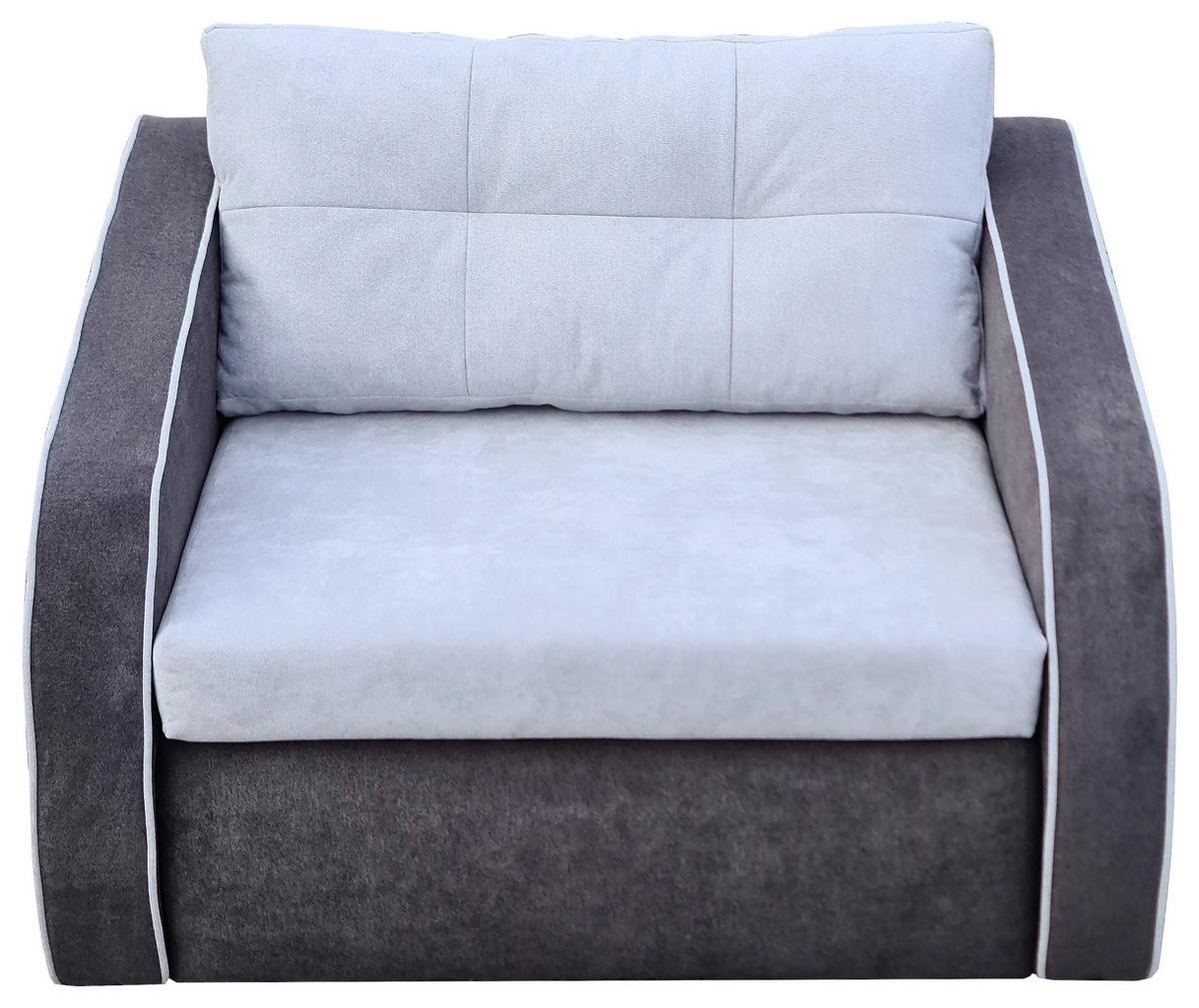 Fotel Cordoba - világosszürke/sötétszürke, Romantik / Landhaus (115/75/93cm)