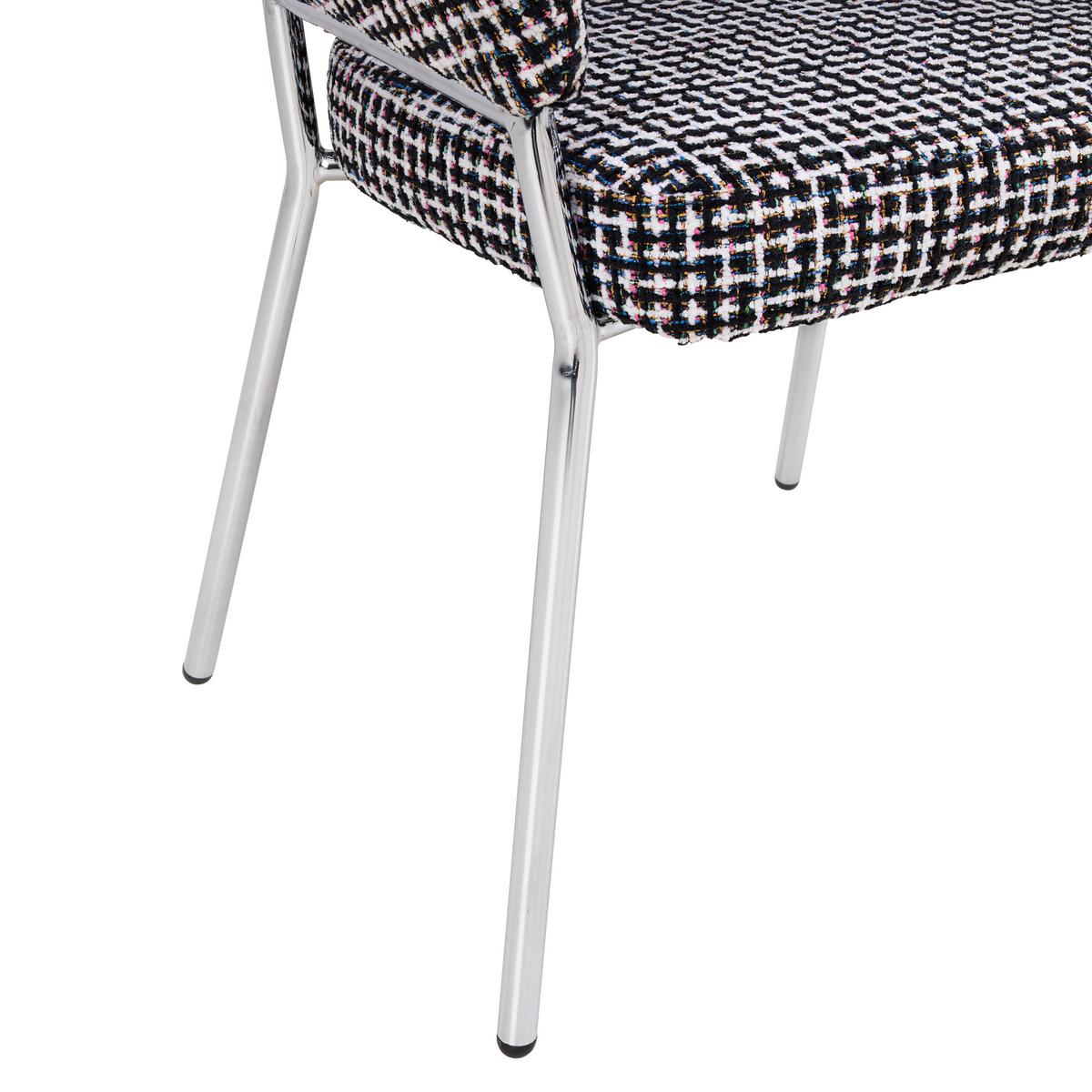 KŘESLO COCO -TREND- - barvy chromu/vícebarevná, Moderní, kov/textil (60/60/60cm) - Premium Living