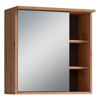 Spiegelschrank Wellness Mit Led 1 Tür Bht 60x61x28 Cm - Anthrazit/Eiche Artisan, MODERN, Glas/Holzwerkstoff (60/61/28cm) - MID.YOU