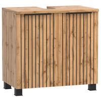 Waschbeckenunterschrank Chester B: 60 cm - Eiche Wotan/Schwarz, MODERN, Holzwerkstoff (60/54/35cm) - Held