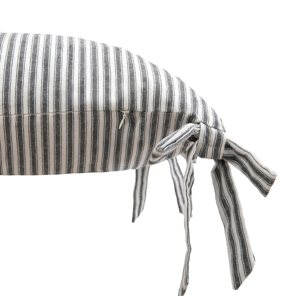 DEKORAČNÝ VANKÚŠ AMY - sivá/biela, textil (35/60cm) - Mömax