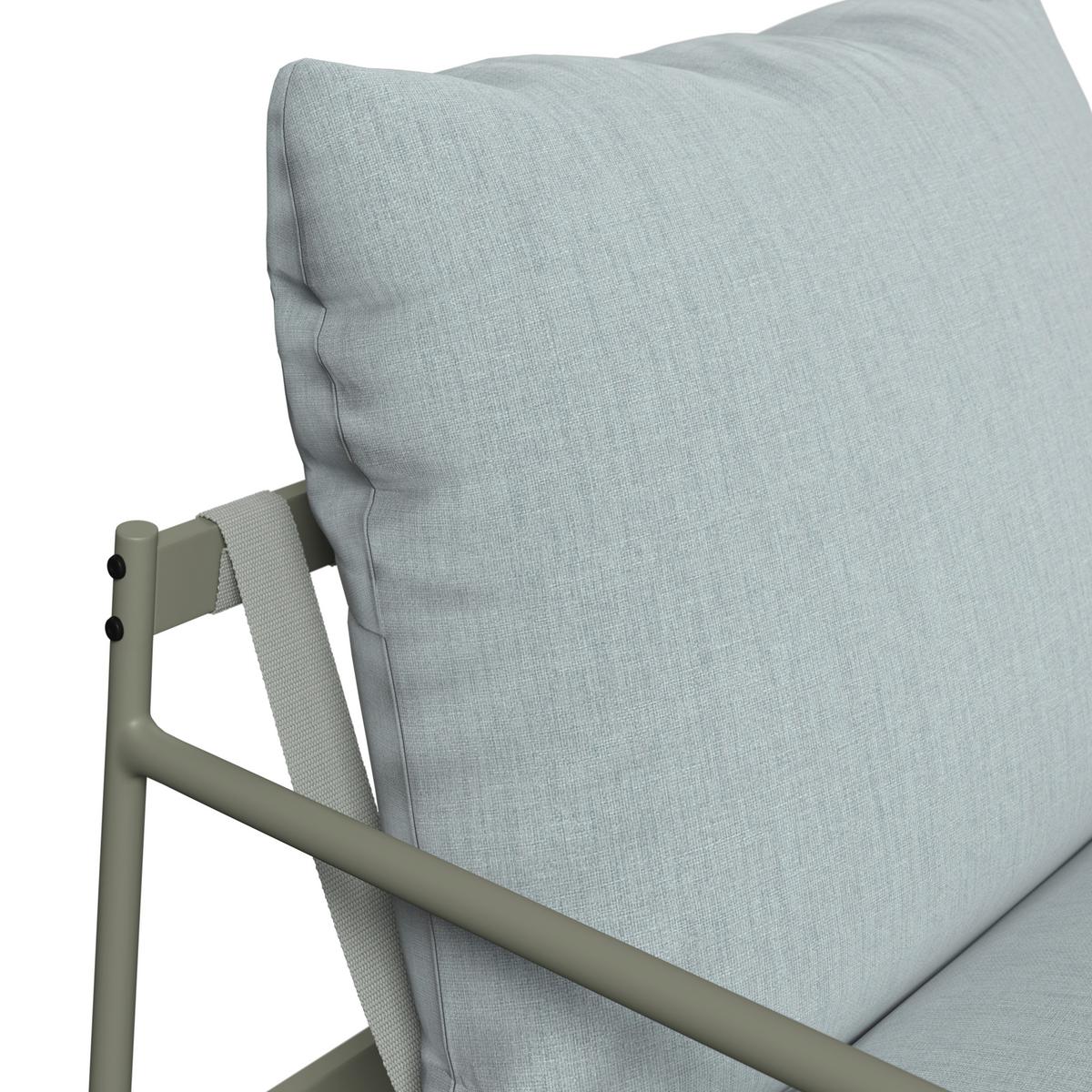 Loungegarnitur Miami - Beige/Grau, MODERN, Glas/Textil (128/62/82cm) - Beldano