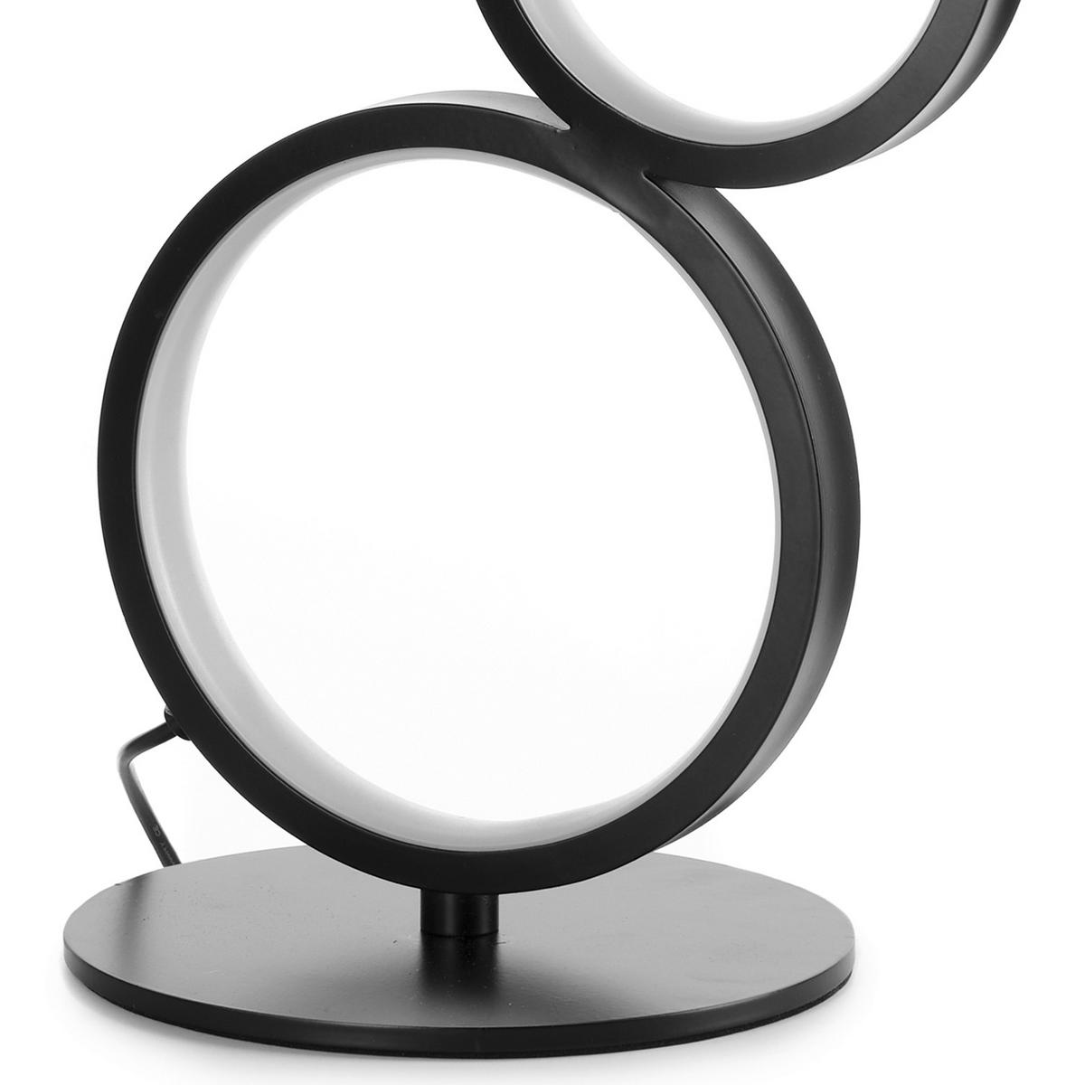 LED-Tischleuchte Schwarz D: 19 cm 17w - Schwarz, Design, Metall (19/39cm)