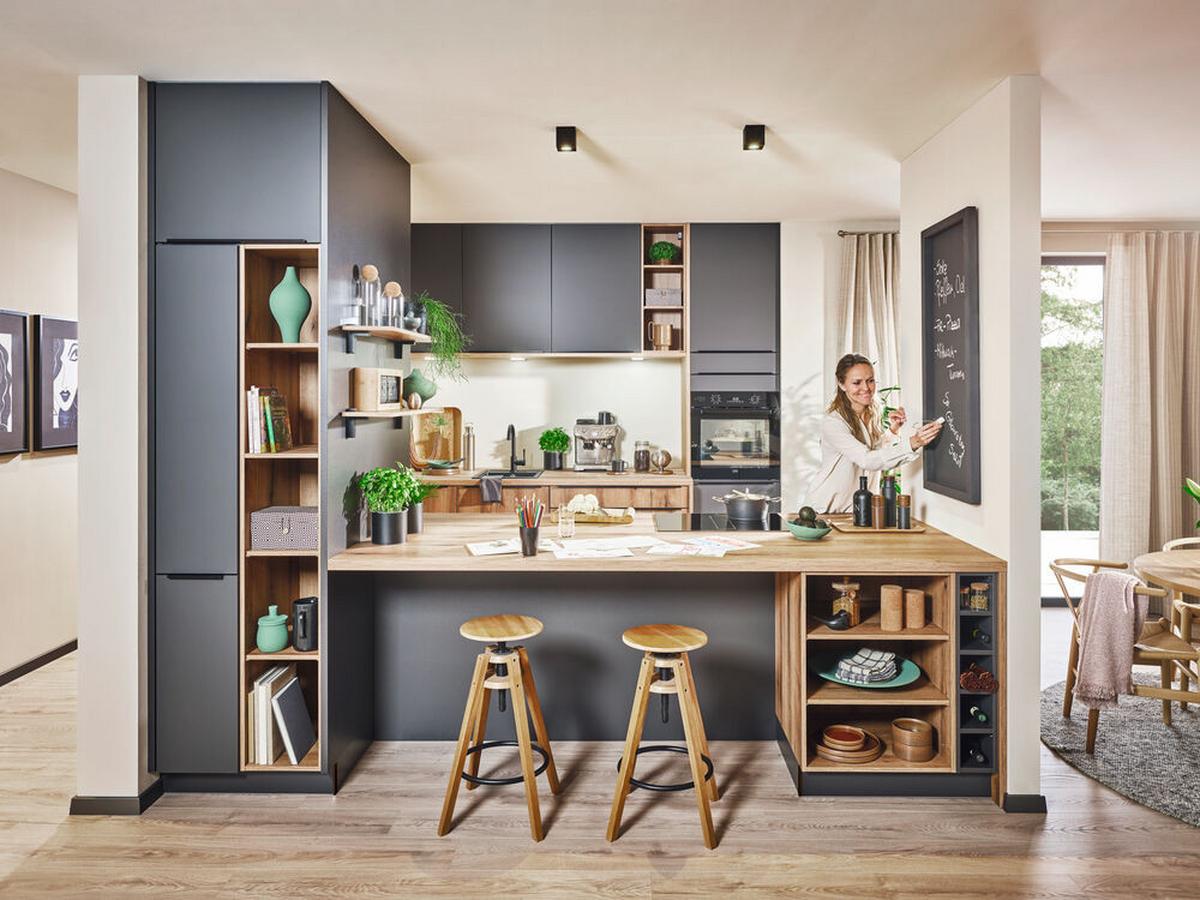 Einbauküchen Pn 210 Frei Planbar Modernes Design - Holzwerkstoff - Pino
