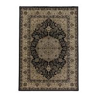Orientalischer Webteppich Schwarz Kashmir 200x290 cm - Schwarz, LIFESTYLE, Textil (200/290cm)