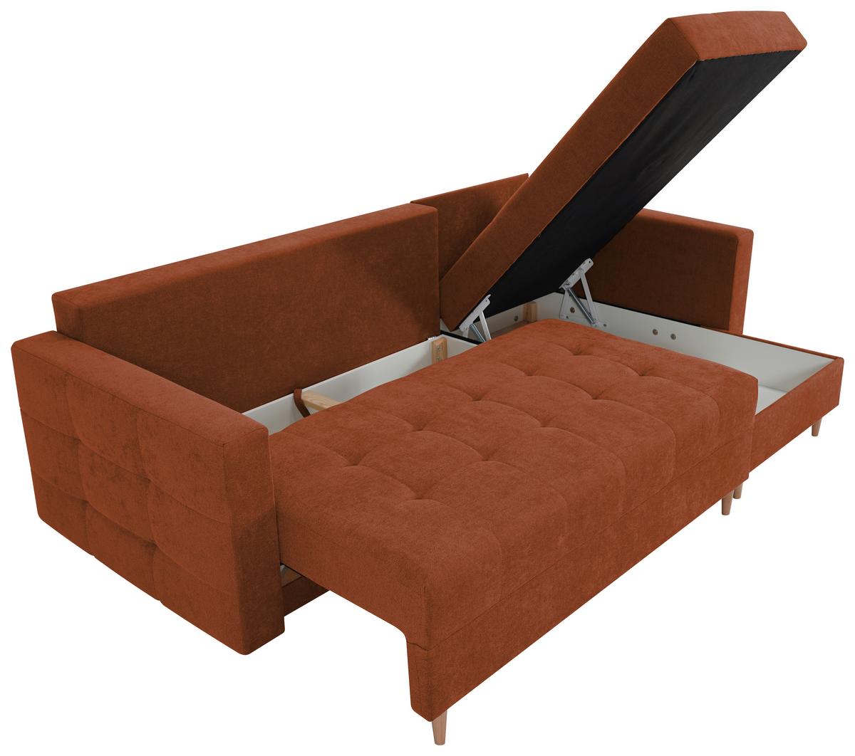 Ecksofa Asti Rostfarben S: 232x141x cm - Rostfarben, Design, Textil (232/141cm) - MID.YOU