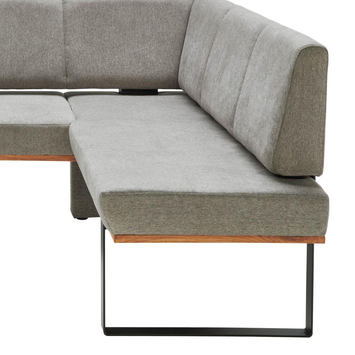 Eckbank Dunkelgrau/schwarz Tristan 225x175 Cm - Schwarz/Grau, MODERN, Holz/Textil (225/175cm) - James Wood