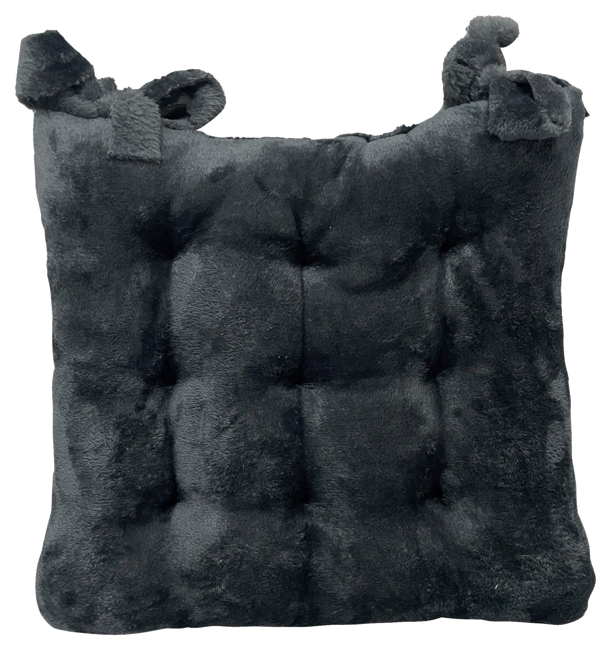 Sitzkissen Marlies - Dunkelgrau, MODERN, Textil (38/38/4cm) - Luca Bessoni