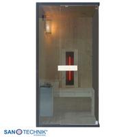 Sauna+Infrarotkabine GLACIER S geeignet für 1 Person - Fichtefarben, Basics, Glas/Holz (100/120/200cm) - Sanotechnik
