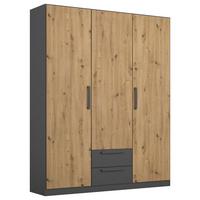 Drehtürenschrank Style-Up Eiche Artisan/Grau B: 136cm - Eiche Artisan/Grau, MODERN, Holzwerkstoff (136/197/54cm) - Rauch Möbel