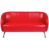 3-Sitzer-Sofa St. Lucia Rot - Chromfarben/Rot, MODERN, Textil (168/85/58cm) - MID.YOU