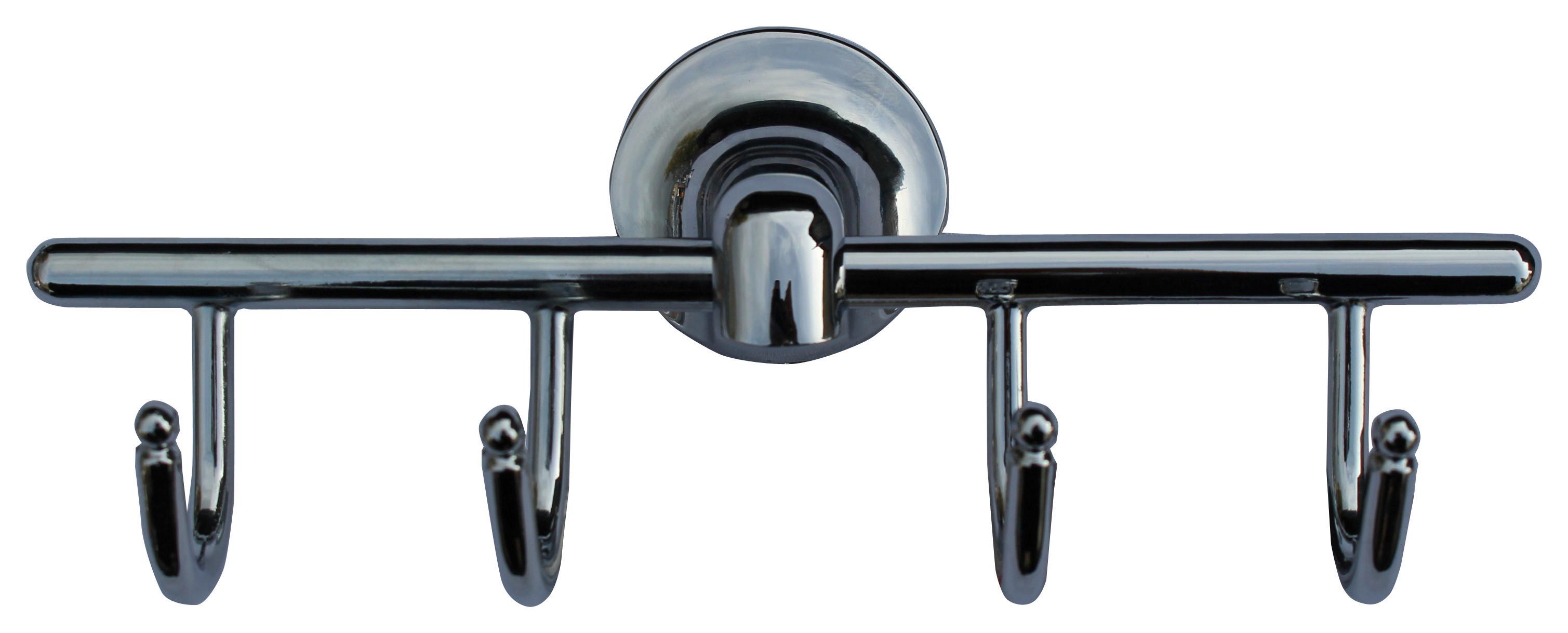 Fali Négyes Akasztó Gongher - krómszínű, Konventionell, fém