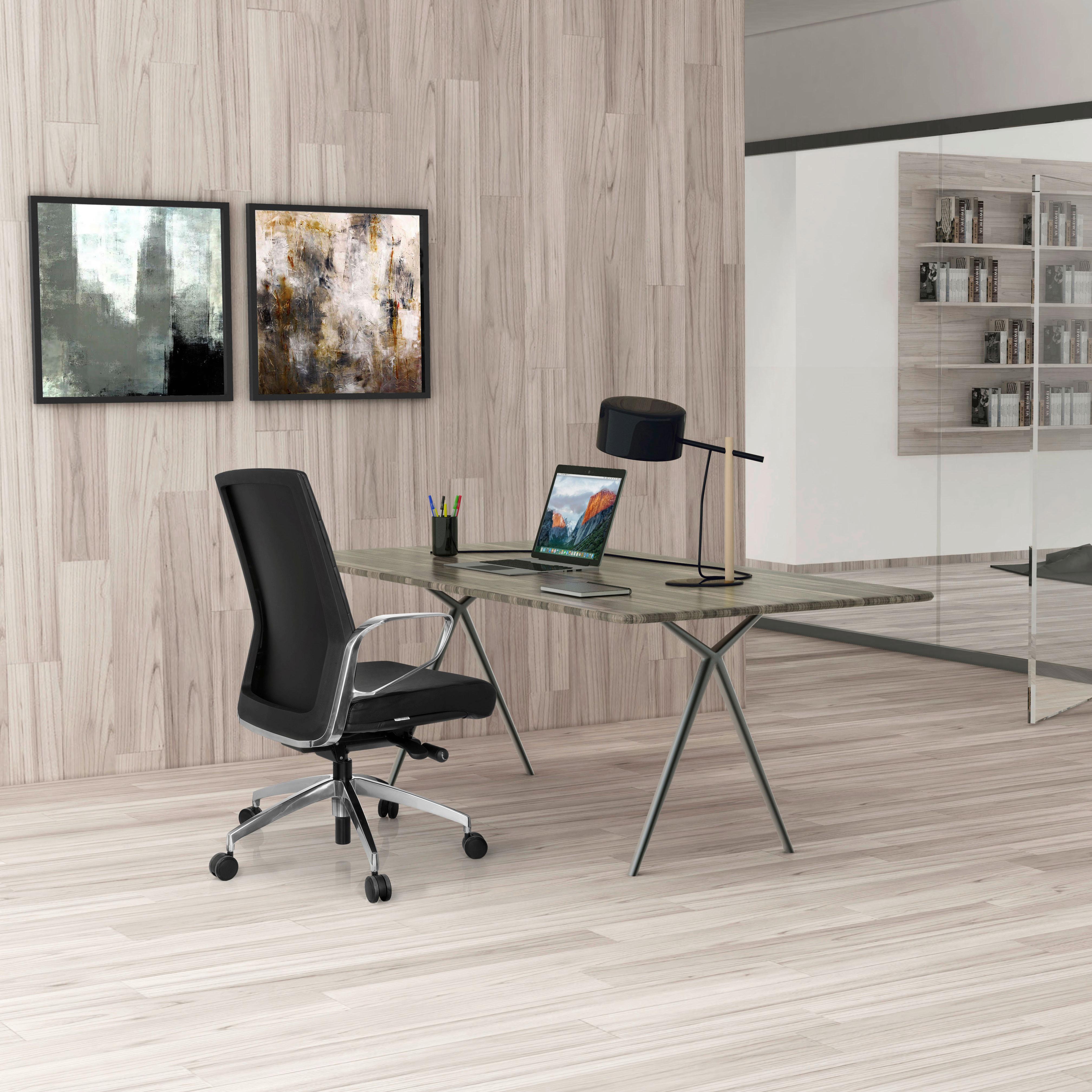 Drehstuhl Provider Schwarz - Chromfarben/Schwarz, MODERN, Kunststoff/Textil (57/110/50cm) - MID.YOU
