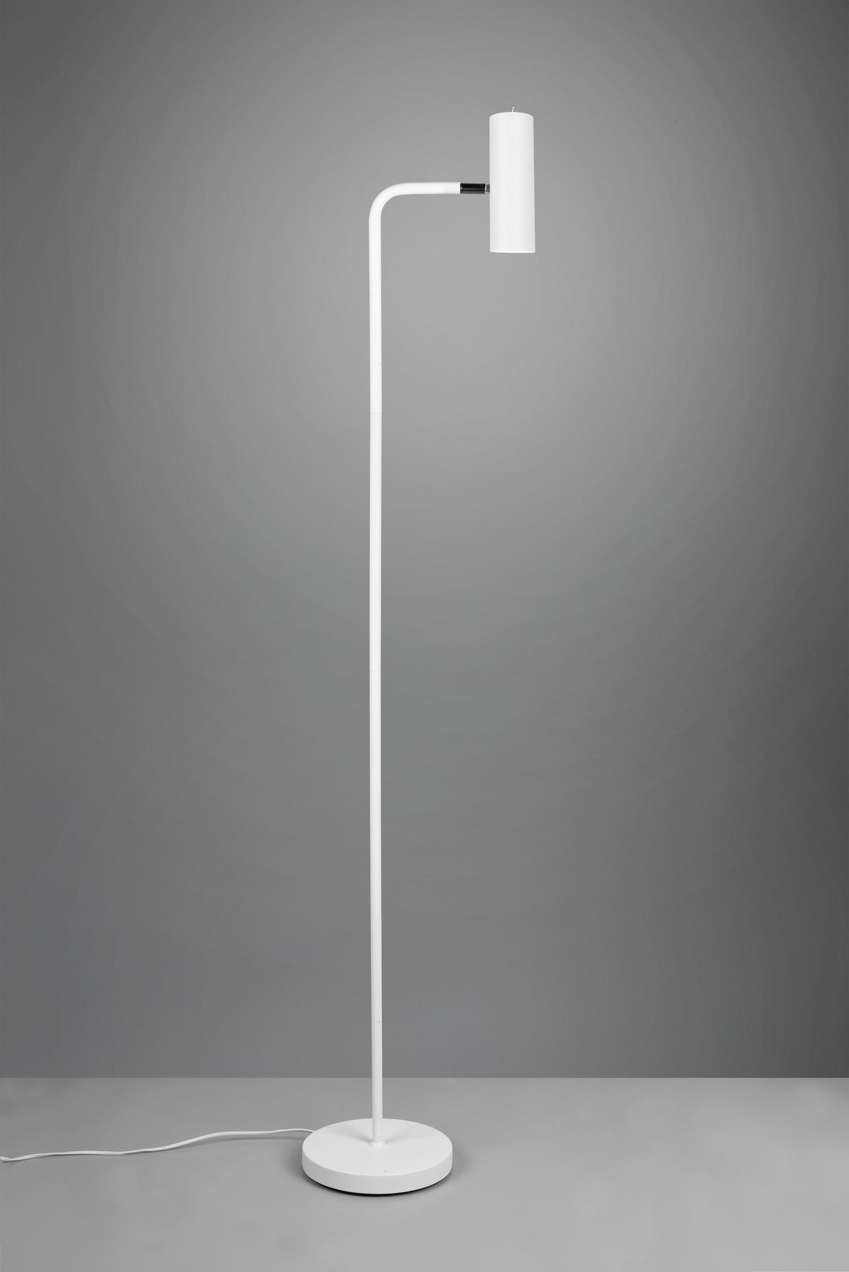 Stehlampe Marley Weiß verstellbar - Weiß, Basics, Metall (23/151cm) - Trio Leuchten