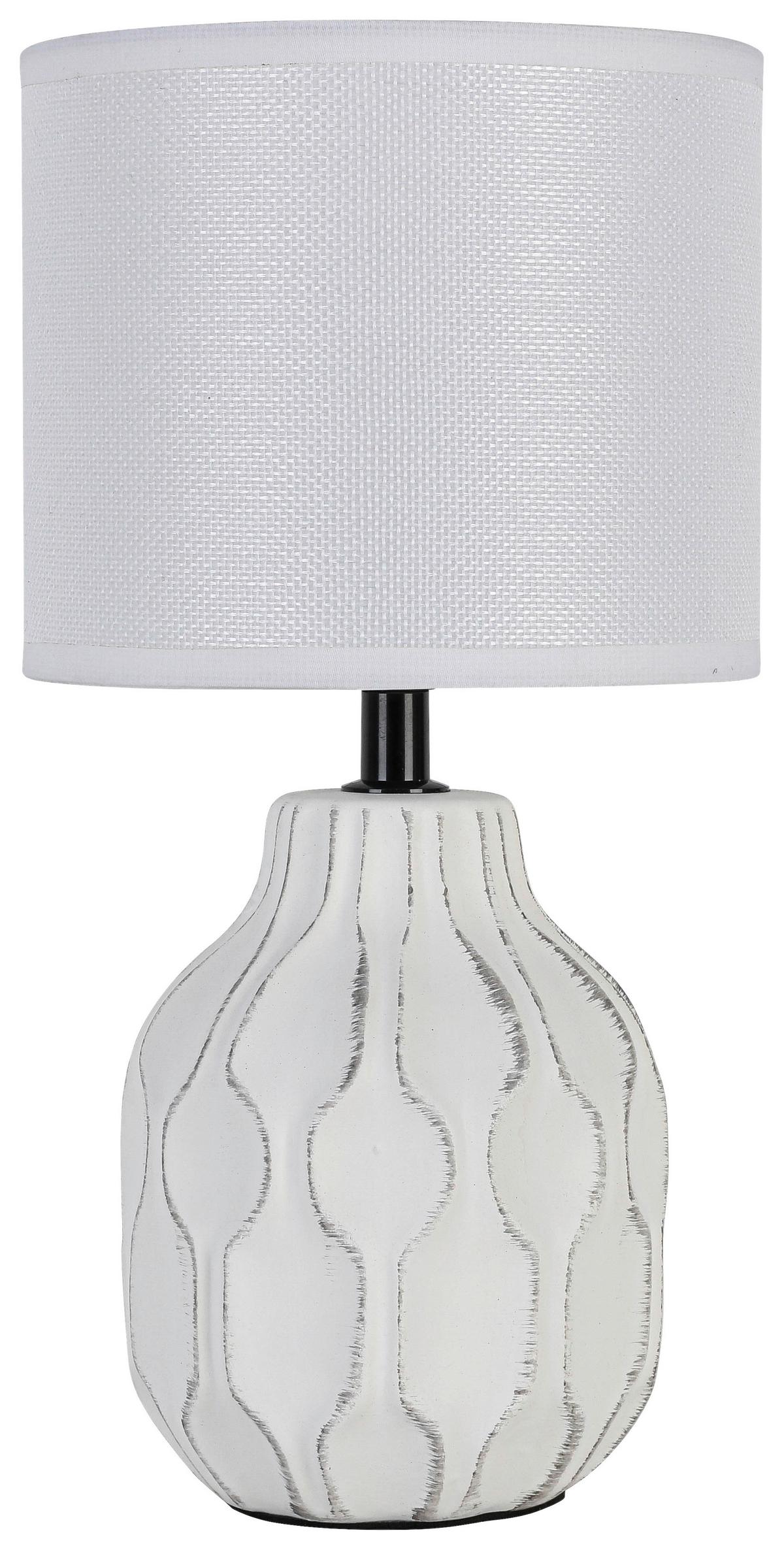 STOLNÍ LAMPA NIMO - bílá/černá, Konvenční, kov/textil (16/30cm) - Mömax