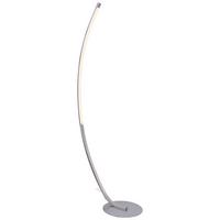 Led-stehlampe Britta Dimmbar Nickelfarben, Schlank Gebogen - Nickelfarben, MODERN, Kunststoff/Metall (46cm) - Luca Bessoni