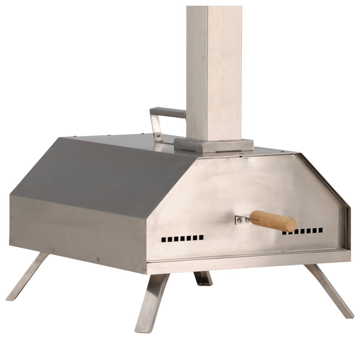 Pizzaofen Hamnå - Silberfarben, KONVENTIONELL, Metall (76,4/68,1/40cm) - Gardenson
