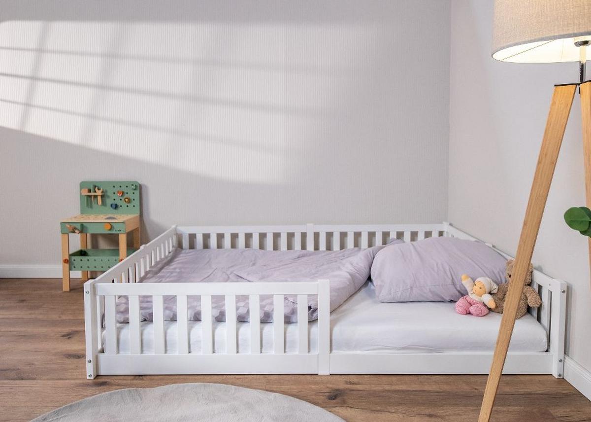 Hausbett Weiß, B/H/T: 140x200x161cm - Weiß, Basics, Holz (140/200/161cm) - tiSsi