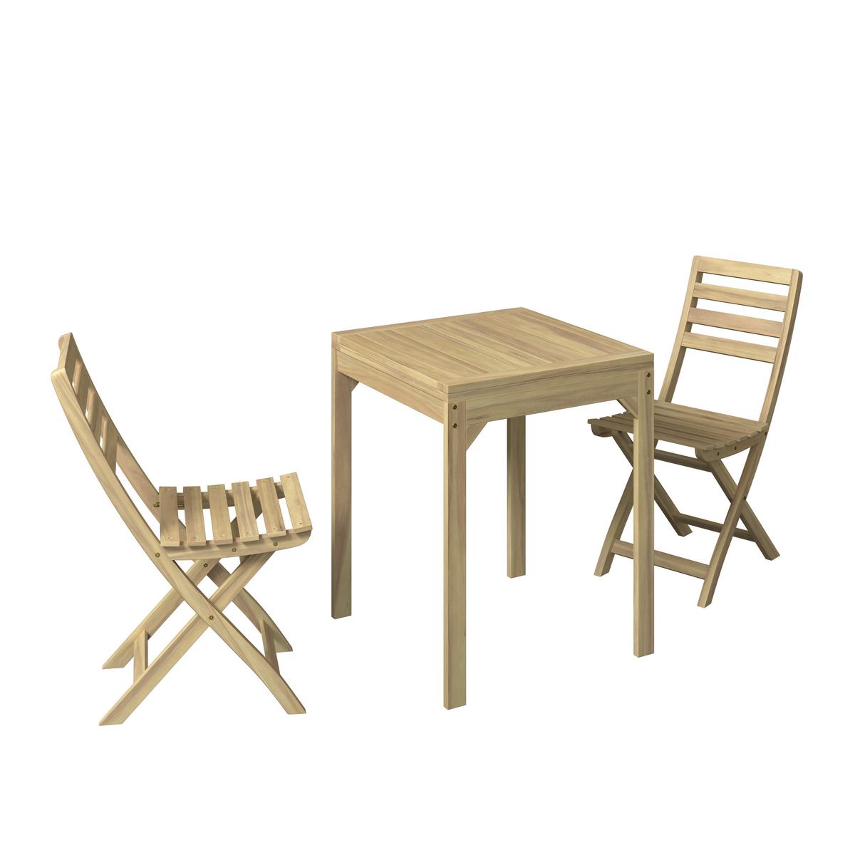 SADA NA BALKON SANA - barvy akácie, Natur, dřevo - Mömax