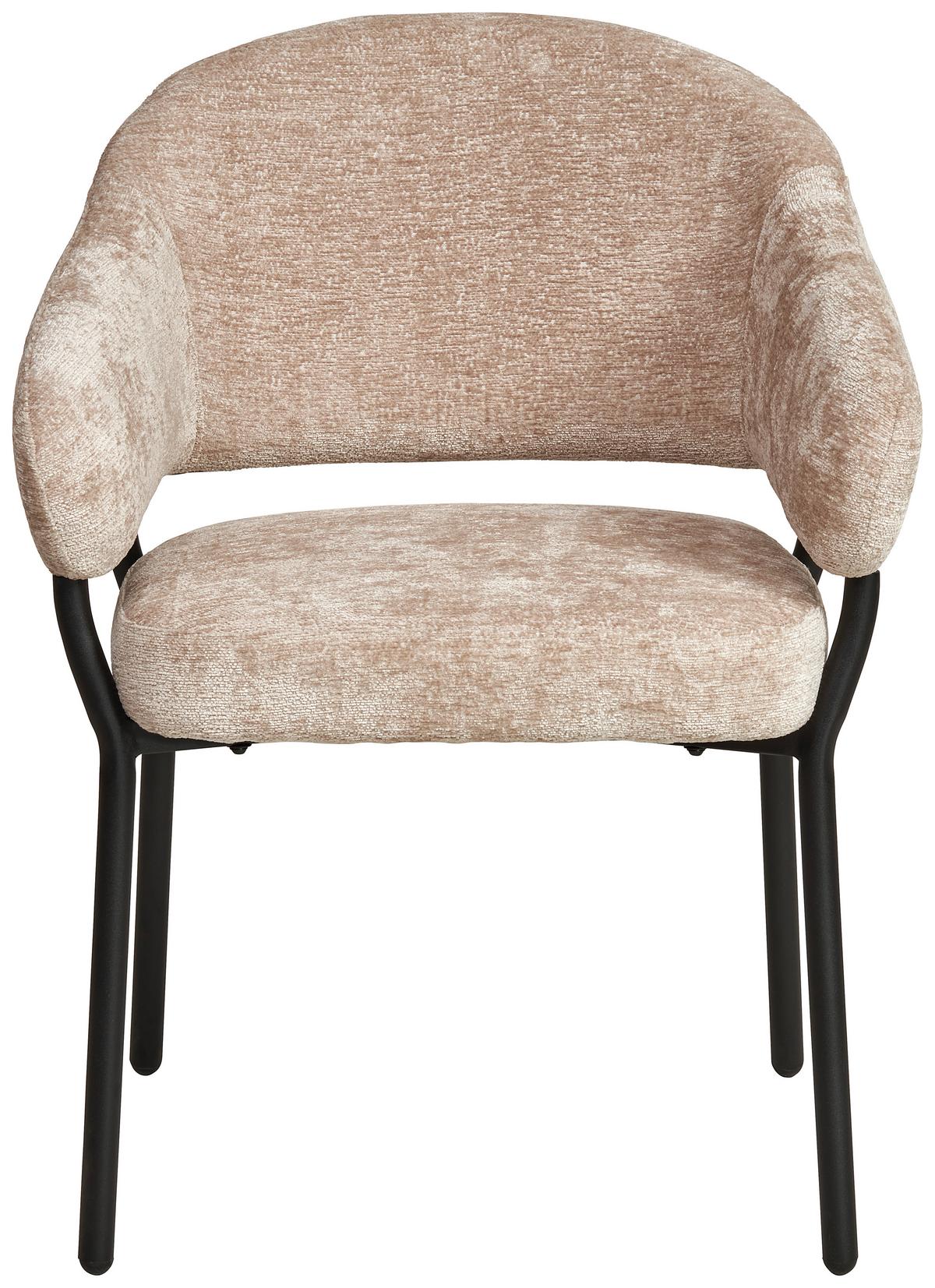 Armlehnstuhl Nova Mikrofaser Beige, B: 60 Cm - Beige/Schwarz, KONVENTIONELL, Holz/Textil (60/80/62cm) - MID.YOU