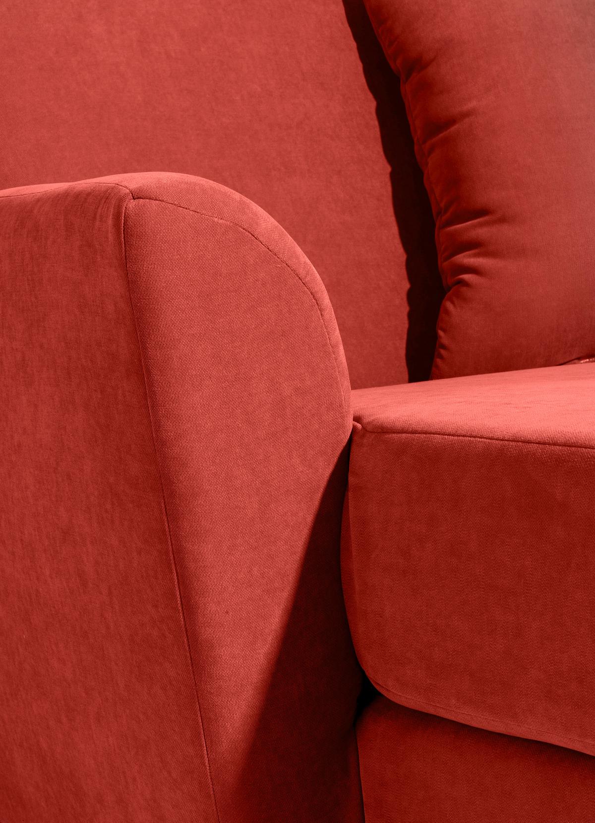Big Sessel Mit Armlehnen Judith Velours Terra Cotta - Terracotta/Naturfarben, MODERN, Textil (136/107/142cm) - Max Winzer