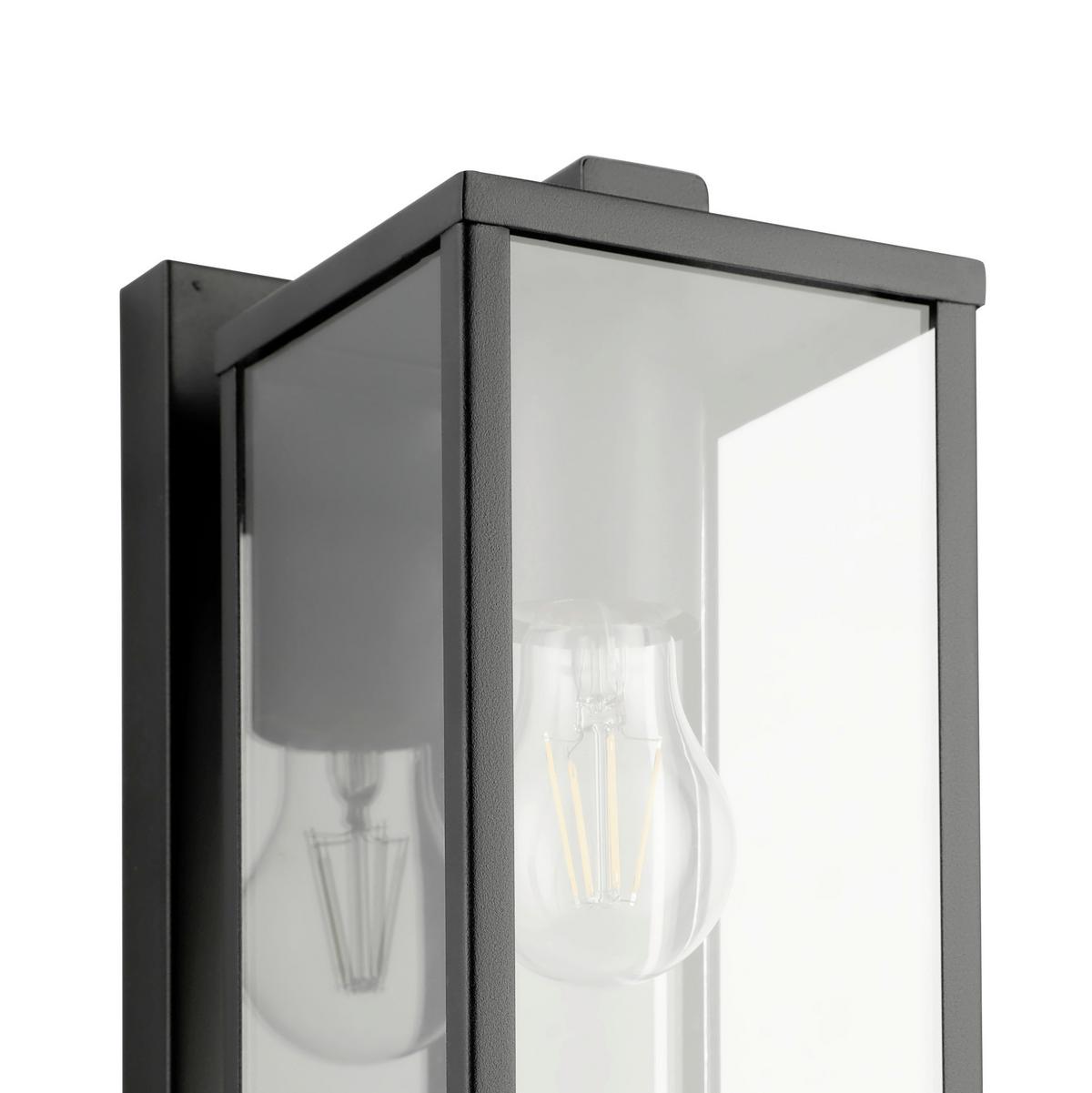 Außenleuchte Budrone 40 Watt Stahl/klarglas, Wandmonatge - Klar/Schwarz, KONVENTIONELL, Glas/Metall (16,5/12/27cm) - Eglo