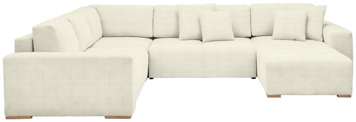 Wohnlandschaft Vouge Creme U: 283x371x208 cm - Buchefarben/Creme, KONVENTIONELL, Textil (283/371/208cm) - Livetastic