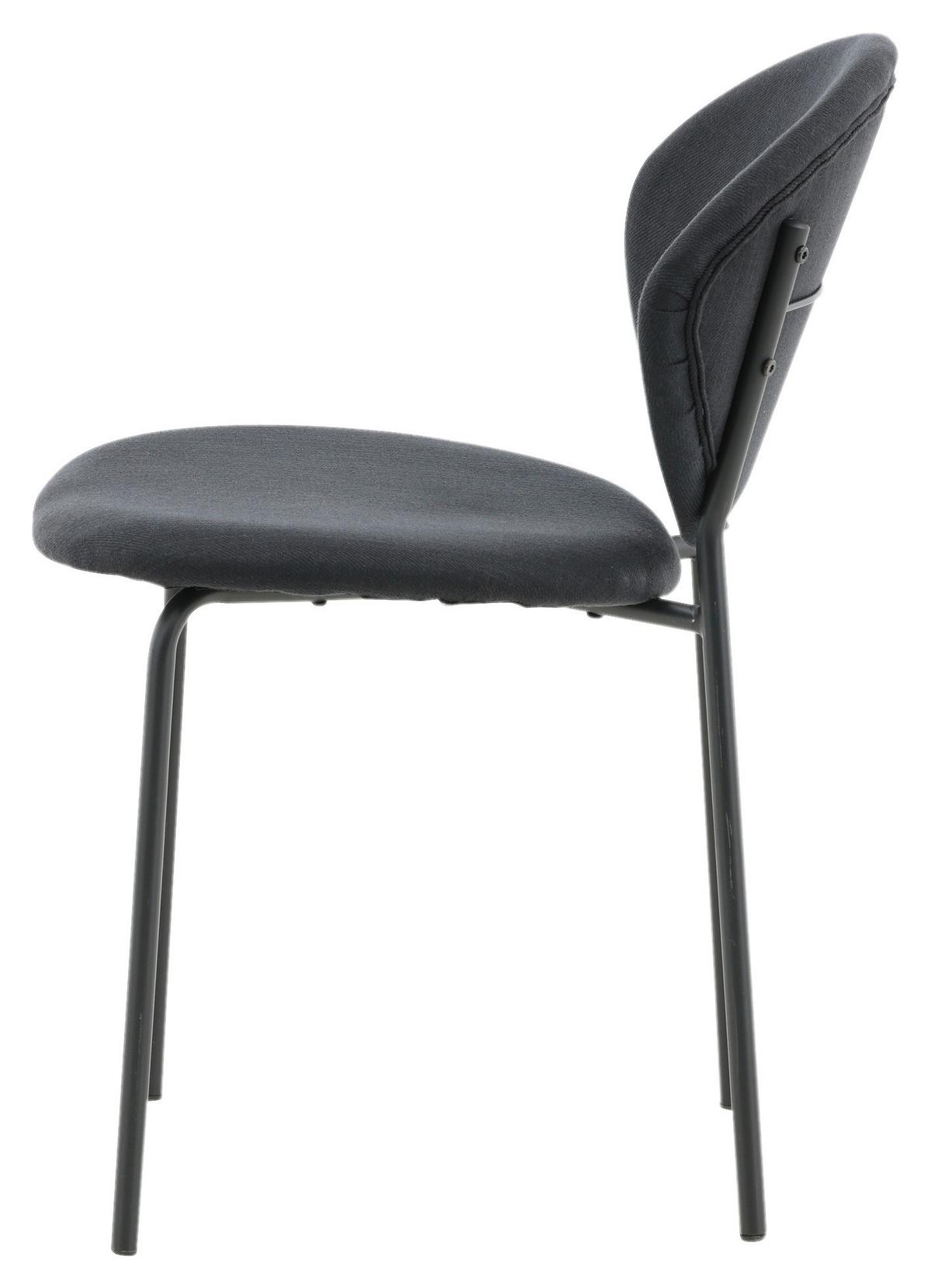 Stuhl-Set Vault - Schwarz, Design, Kunststoff/Textil (46/80/62cm) - Livetastic