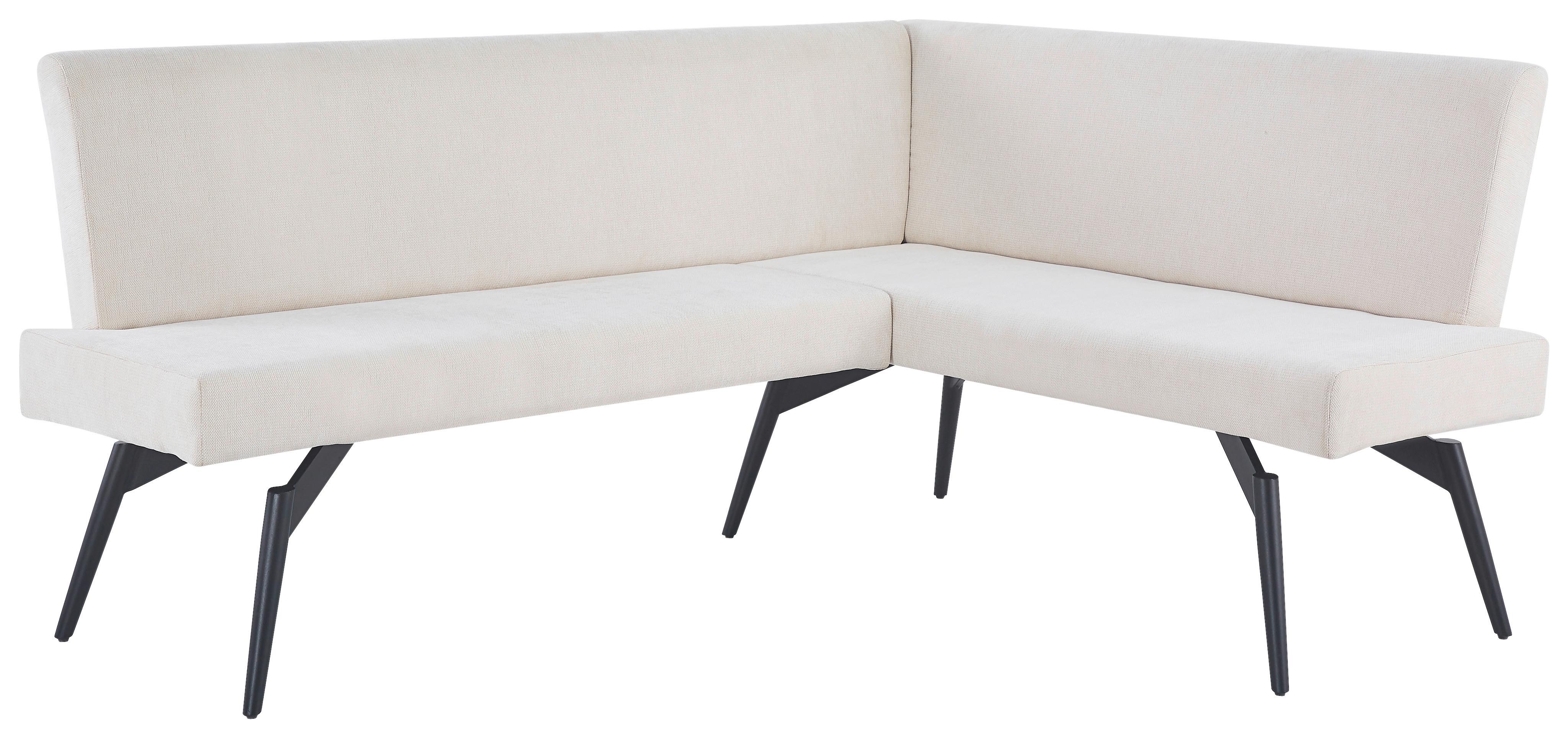 Eckbank Tinos Beige, S: 190x150 cm - Beige/Schwarz, KONVENTIONELL, Textil/Metall (190/150cm) - MID.YOU