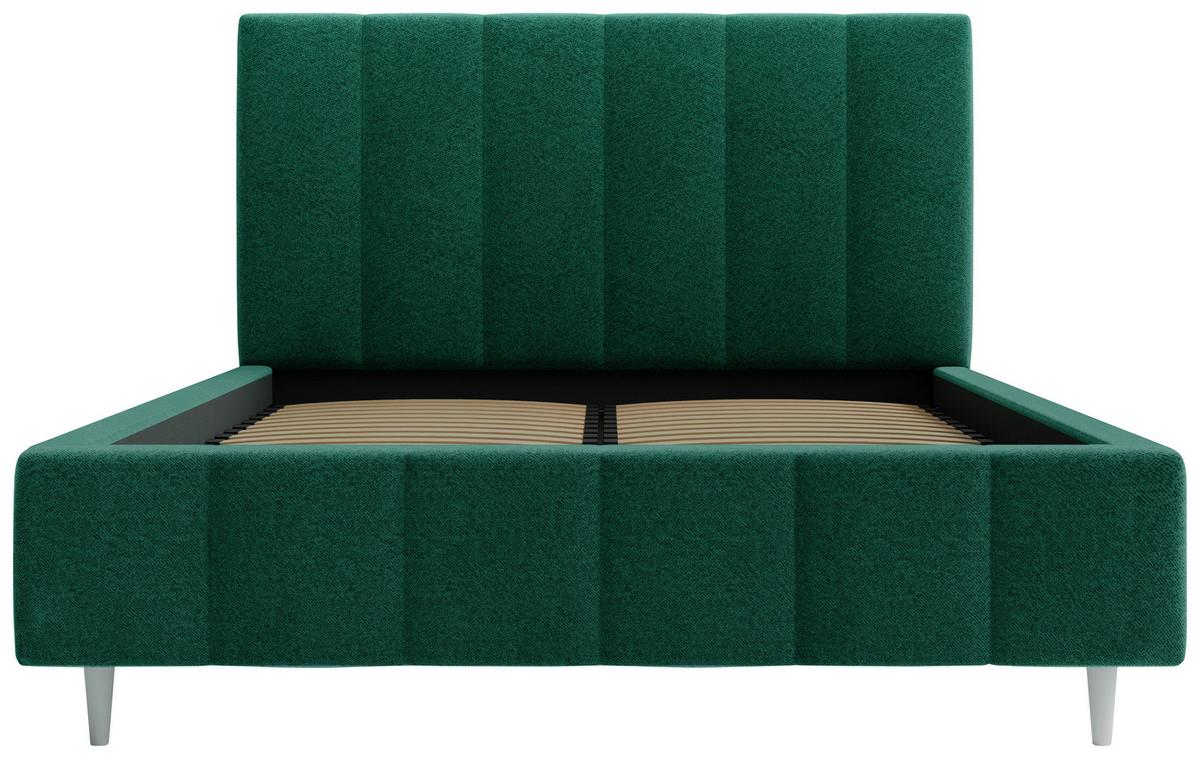 Polsterbett Talera Loft grün 140x200 cm - Buchefarben/Schwarz, KONVENTIONELL, Holz/Textil (140/200cm)