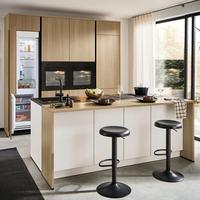 EINBAUKÜCHE PLAN/CLEAN - Eichefarben/Anthrazit, MODERN, Holzwerkstoff (249,2cm) - Express-Kuechen