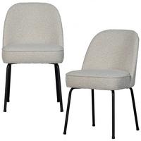 Stuhl-Set Vogue Naturfarben B: 50cm - Schwarz/Naturfarben, MODERN, Textil/Metall (50/83/57cm) - Livetastic