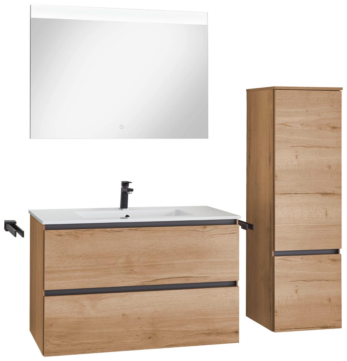 TV-Element Las Vegas Weiß B: 160 cm - Sandfarben/Weiß, MODERN, Holzwerkstoff (160/36/37cm) - Vertico