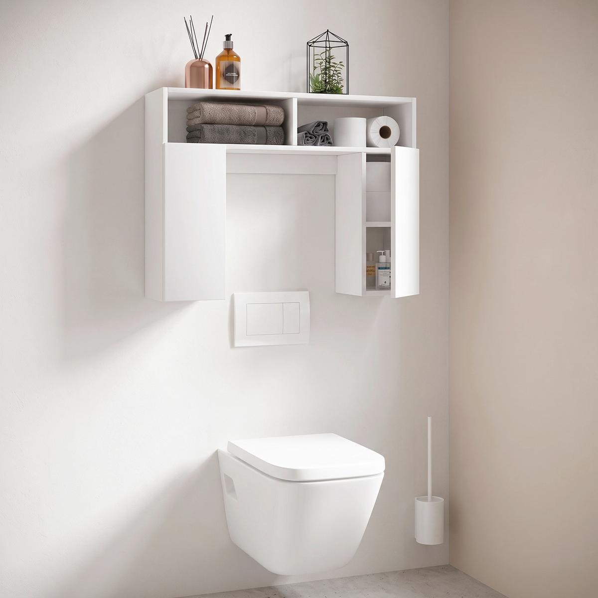 BADEZIMMERREGAL TINOLI S - Weiß, MODERN, Holzwerkstoff (76/61/20cm) - MID.YOU