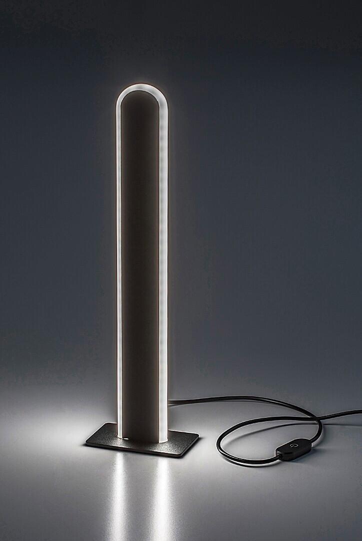 STOJACÍ LAMPA SINDRI - bílá/černá, Design, kov/plast (35/10/6cm)