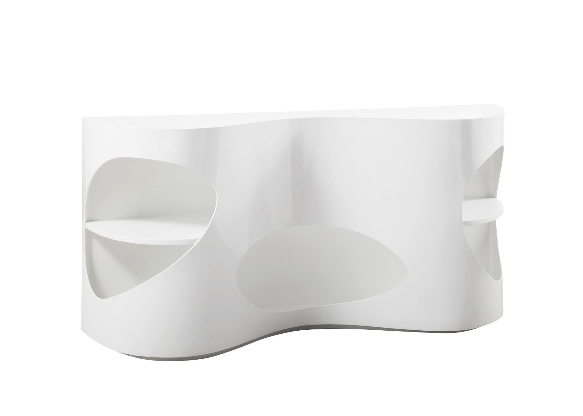 Sideboard Weiß Hochglanz B: 150cm - Weiß Hochglanz, Design, Holzwerkstoff (150/75/40cm) - Livetastic