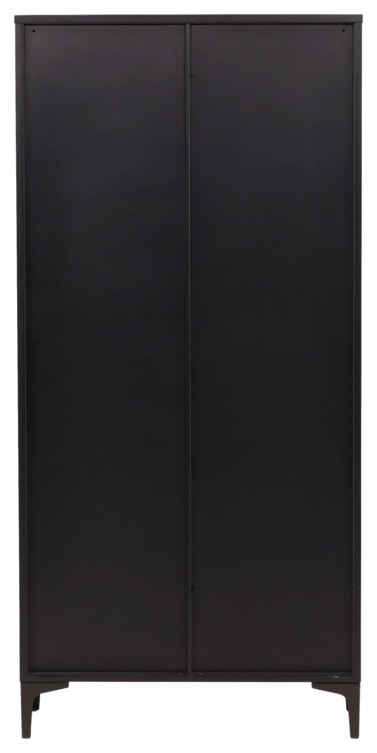 Sideboard Piring Schwarz B: 90 Cm - Schwarz, Design, Metall (90/190/40cm) - Livetastic