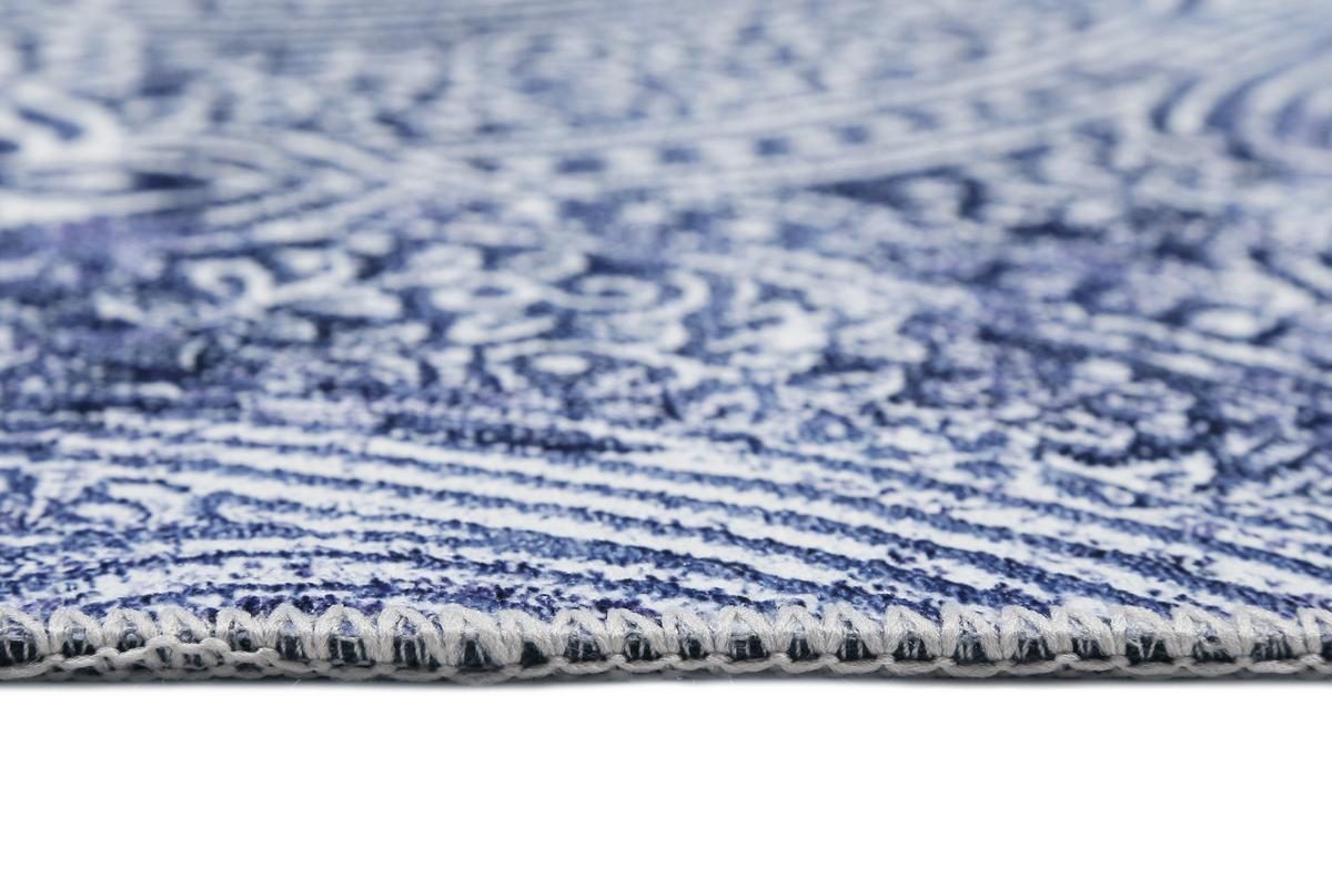 Webteppich Grace Blau/silberfarben 190x290 Cm - Blau/Silberfarben, Design, Textil (190/290cm) - WECON HOME