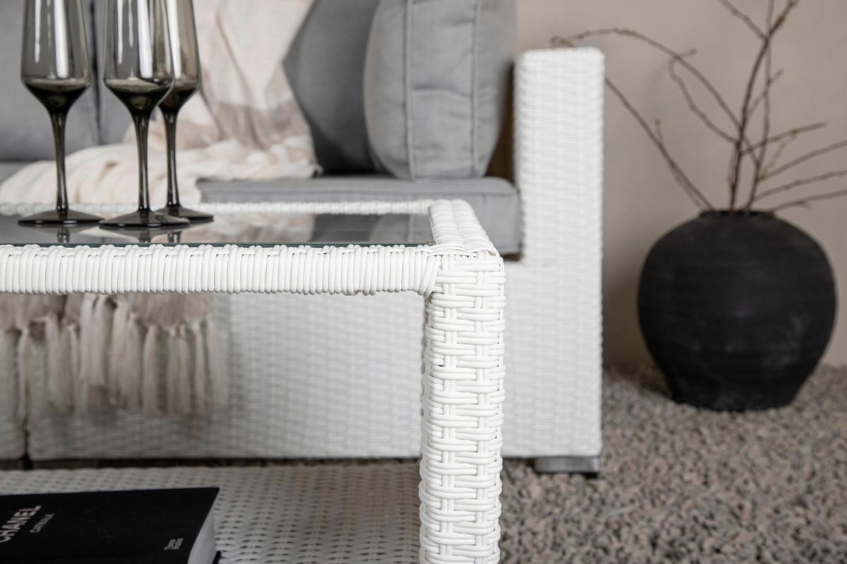 Loungegarnitur Amazon - Hellgrau, KONVENTIONELL, Kunststoff (87/249cm) - Gardenson